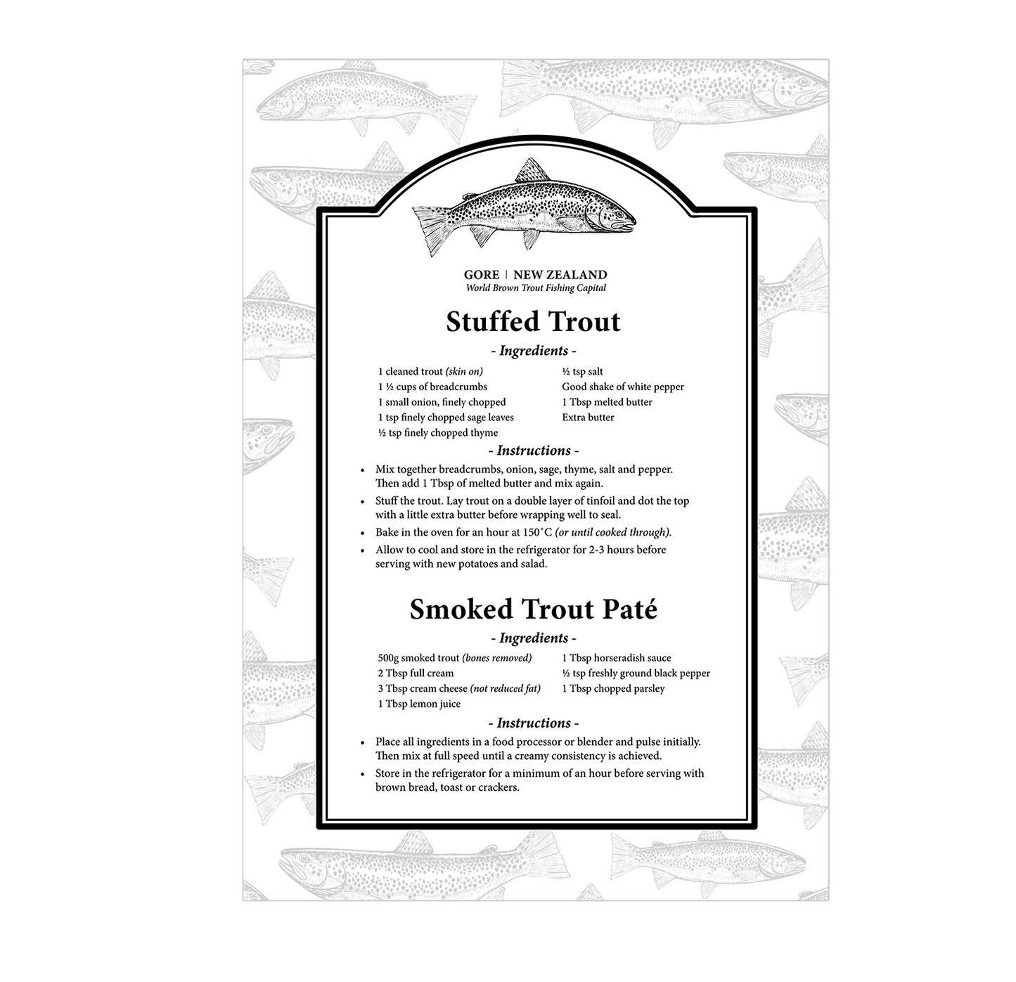 Tea Towel Trout Recipe
