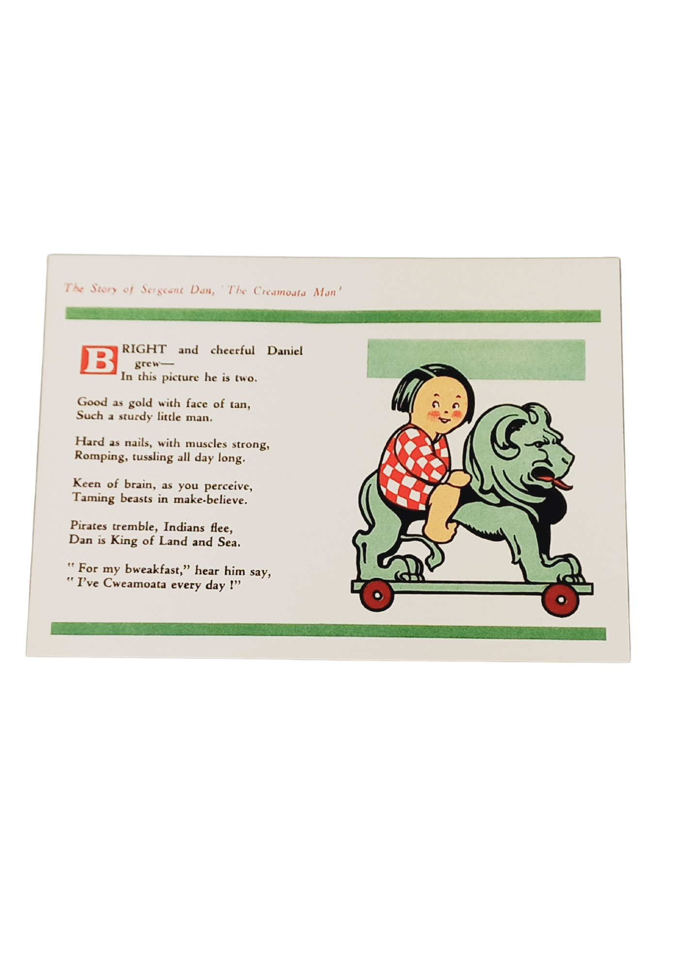 Sergeant Dan "Lion" Postcard