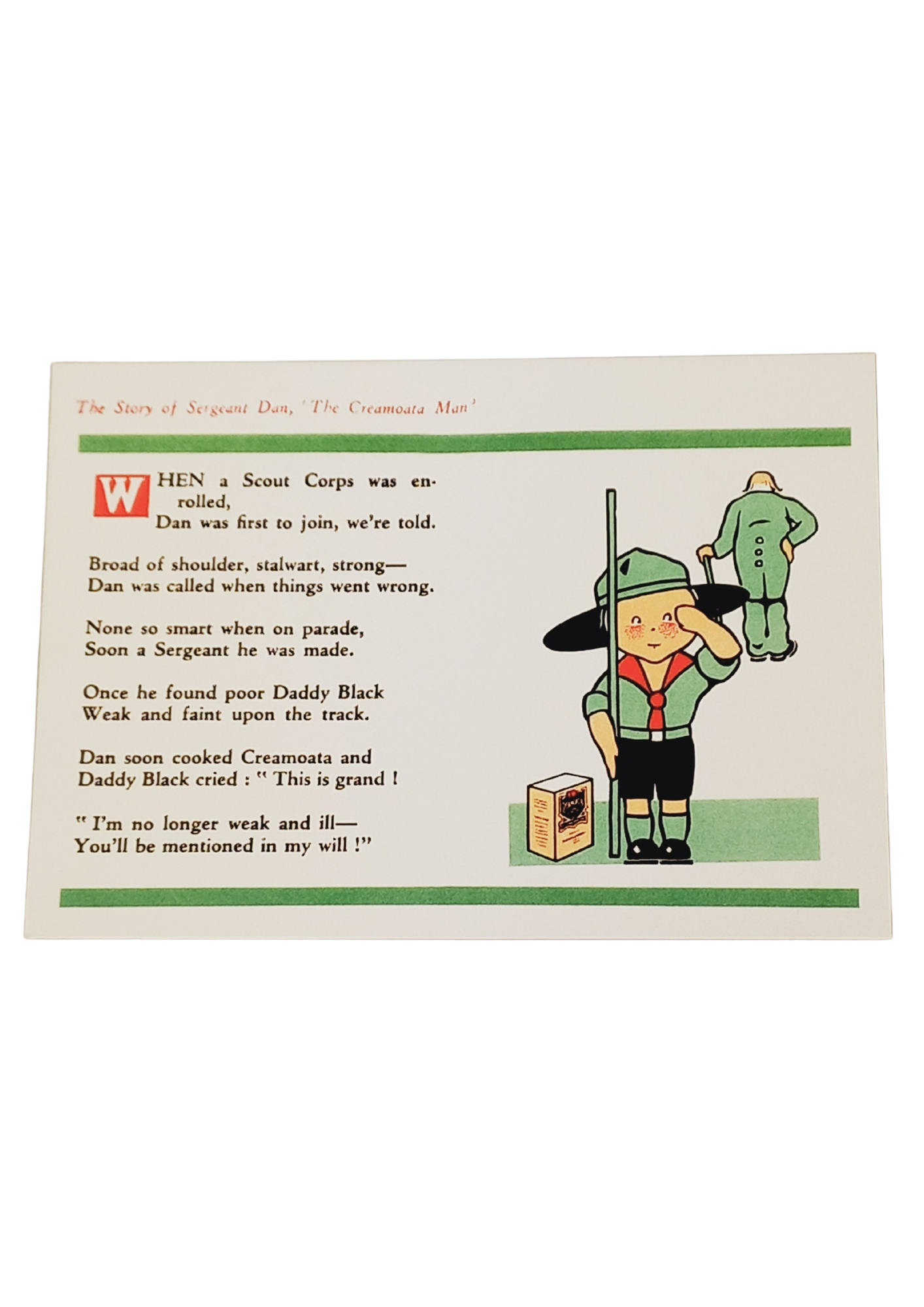 Sergeant Dan "Scout Corps” Postcard